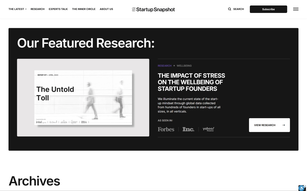 Startup Snapshot — additional screenshot 1